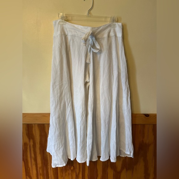NWT White Wide Leg Gaucho Pants - Picture 1 of 8